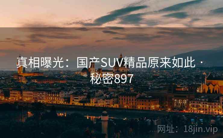 真相曝光：国产SUV精品原来如此 · 秘密897